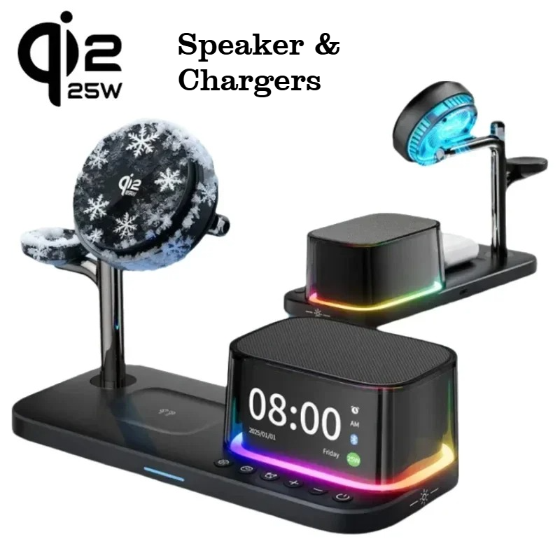 Wireless Charger Watch - Głośnik Bluetooth z chłodzeniem ICE, magnetyczna