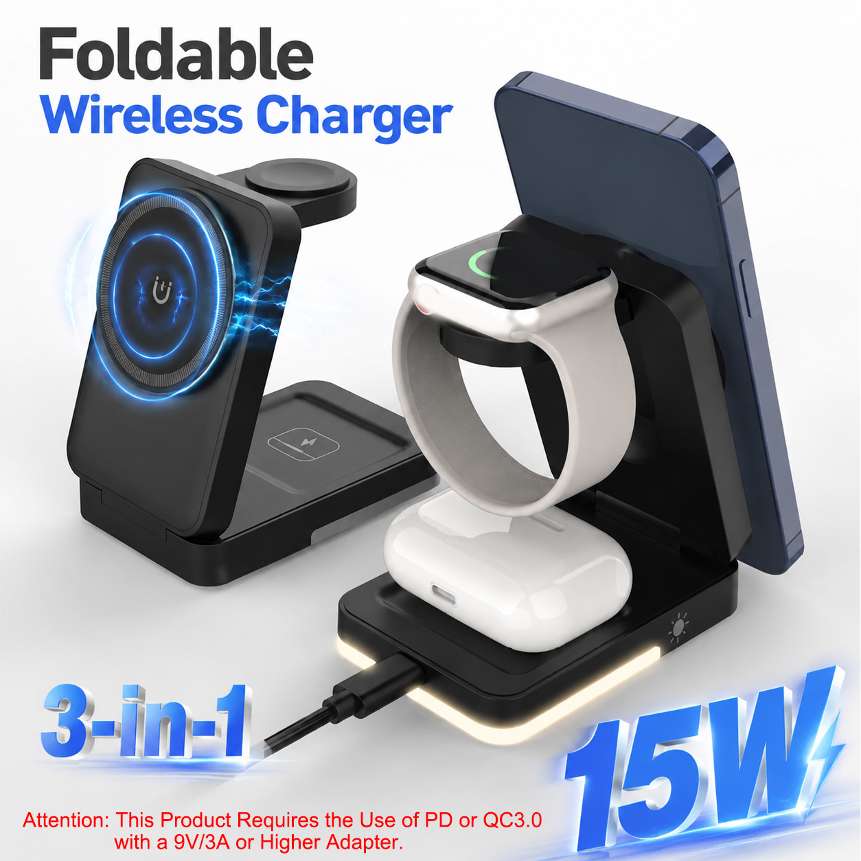 Składana ładowarka bezprzewodo – Wireless Charger Watch recenzja i cena