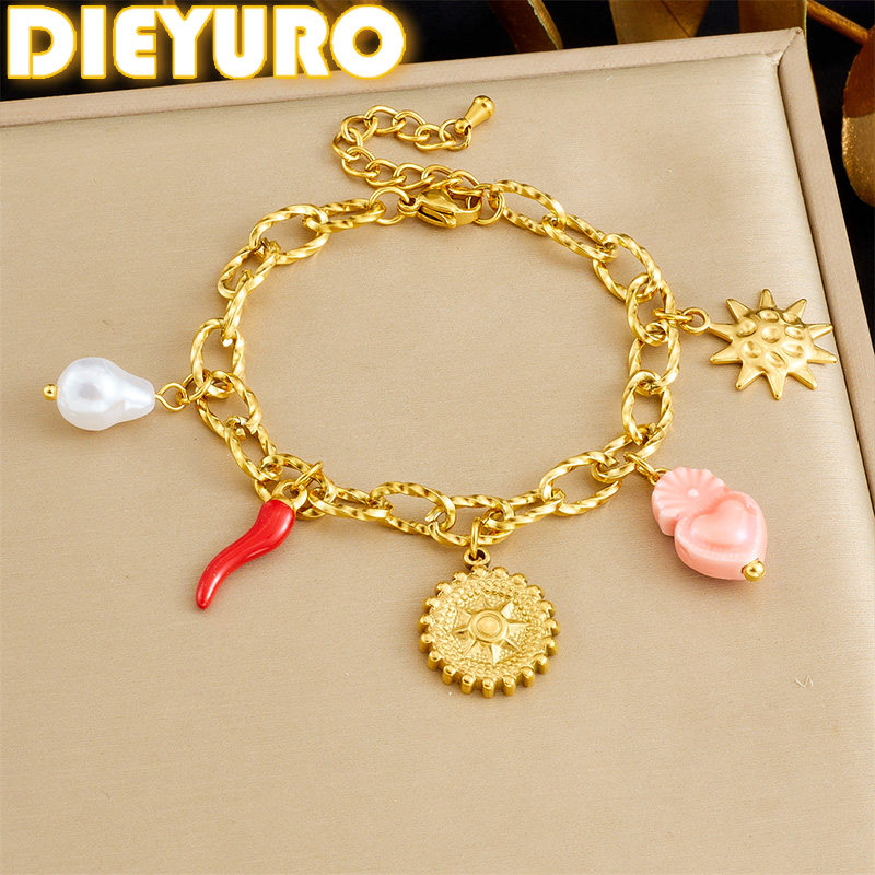 Bransoletka damska DIEYURO ze  – Ceramic Link Bracelet recenzja i cena