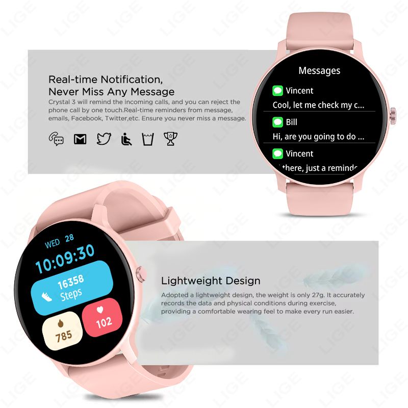LIGE 2026 Smartwatch z możliwo – Smartwatch Faces recenzja i cena