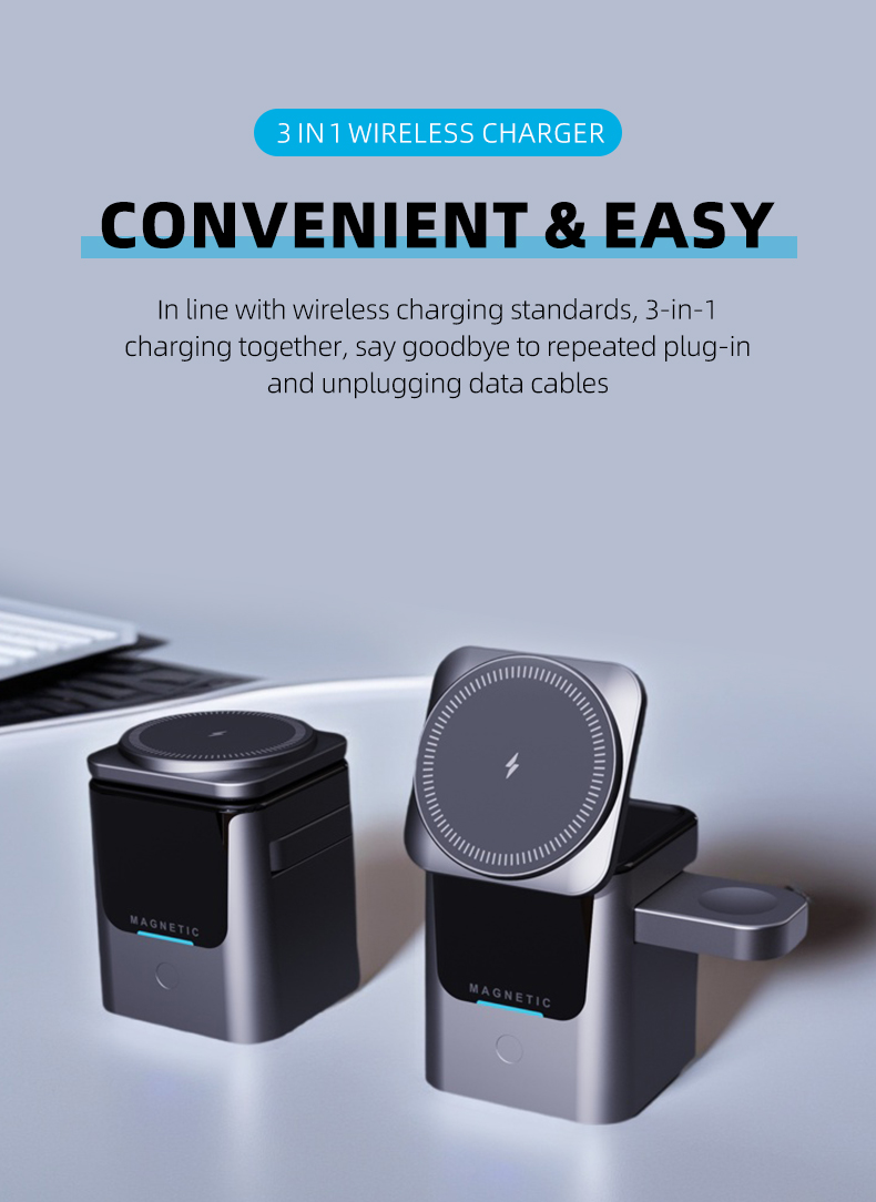 Magnetyczna stacja ładująca 3  – Wireless Charger Watch recenzja i cena